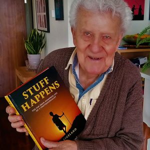 Tor Eigeland with his book 'Stuff Happens'